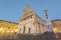 Fachade of the Church San Micheleen Foro, Lucca, Italia Royalty Free Stock Photo