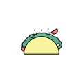 fachitos colored outline icon. Element of food icon for mobile concept and web apps. Thin line fachitos icon can be used for web a