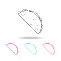 fachitos icons. Elements of fast food in multi colored icons. Premium quality graphic design icon. Simple icon for websites, web d