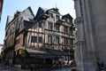 Fachwerk - half timbered houses in Rouen. France.