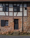 Doors and windows on a half-timbered house Royalty Free Stock Photo