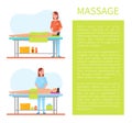 Facial and Abdominal Belly Massage Poster Vector