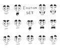 Facial Avatar Emotions Icons Set