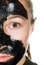 Facial black mask Royalty Free Stock Photo