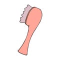 Facial cleansing brush cartoon color icon