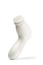 Facial cleansing brush, object, white, vertical