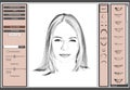 Facial composite software for reconstructing suspected person`s face