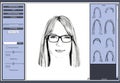 Facial composite software for reconstructing suspected person`s face