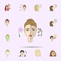 facial drying colored icon. Beauty, anti-aging icons universal set for web and mobile