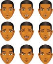 Facial expression of man (African Descent)