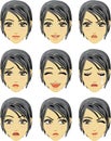 Facial expression of woman (Asian Descent)