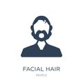 facial hair icon in trendy design style. facial hair icon isolated on white background. facial hair vector icon simple and modern