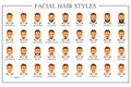 Facial hair types Royalty Free Stock Photo