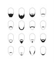 Facial hairstyles set