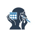 Facial Makeup Palette Icon Royalty Free Stock Photo