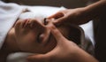 Facial massage at spa Royalty Free Stock Photo