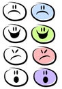 Facial Moods and Expressions Royalty Free Stock Photo