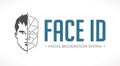 Facial recognition system - face as ID - biometric logo