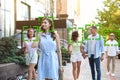 Facial recognition system identifying people Royalty Free Stock Photo