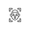 Facial Recognition System line icon