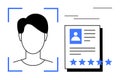 Digital Identity Verification Concept with User Profile and Rating System Royalty Free Stock Photo