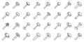 Facial roller icons set outline vector. Care face quartz