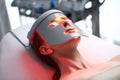 Facial skin rejuvenation by microcurrent therapy in cosmetology salon