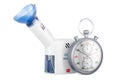 Facial Steamer, Steam Inhaler, Personal Humidifier, Vaporizer or Vocal Steamer with stopwatch, 3D rendering