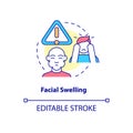 Facial swelling concept icon