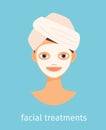 Facial treatments illustration