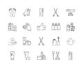 Facials, manicures and pedicures line icons, signs, vector set, outline illustration concept