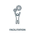 Facilitation icon. Line style element from agile collection. Thin Facilitation icon for templates, infographics and more