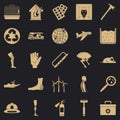 Facilitation icons set, simple style Royalty Free Stock Photo