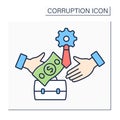 Facilitation payment color icon