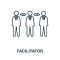 Facilitator icon. Simple element from business management collection. Creative Facilitator icon for web design