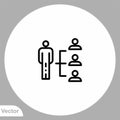 Facilitator vector icon sign symbol