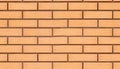 Facing brick. The texture of the new brick wall is light orange. Seamless pattern Royalty Free Stock Photo
