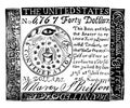 Facsimile of Counterfeit Continental Bill vintage illustration