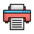 Facsimile, facsimile machine Vector icon which can easily modify