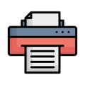 Facsimile, facsimile machine Vector Icon which can easily modify