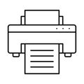 Facsimile, facsimile machine Vector icon which can easily modify