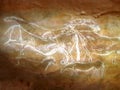 Facsimile reproduction of horses from Lascaux cave in Dordogne