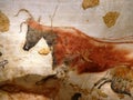 Facsimile reproduction of a red cow from Lascaux cave in Dordogne