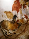 Facsimile reproduction several horses from Lascaux cave in Dordogne