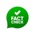 Fact Check. Concept of thorough fact-checking or compare evidence. The study of different facts or myths. Vector Royalty Free Stock Photo