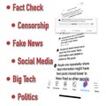 Fact check notice, false information, notice, censorship