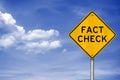 Fact Check - road sign concept Royalty Free Stock Photo