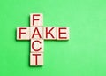 Fact or Fake concept, in conception of news and information, yel Royalty Free Stock Photo