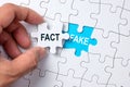 Fact and fake conceptual Royalty Free Stock Photo