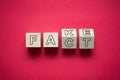 Fact and fake confusion Royalty Free Stock Photo